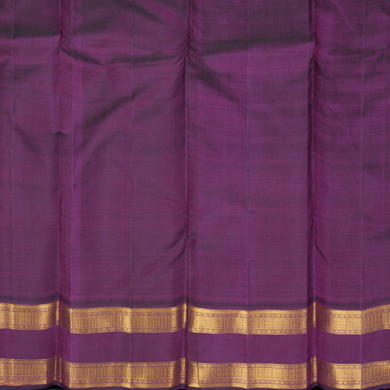 Hayagrivas Handloom Beige Kanjivaram Silk Saree with Purple Border KBF510F10-1