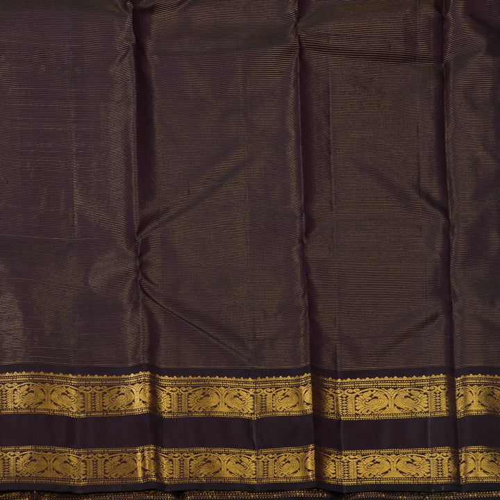 Hayagrivas Handloom Lilac Kanjivaram Silk Saree with Deep Wine Border KBF510F11-1