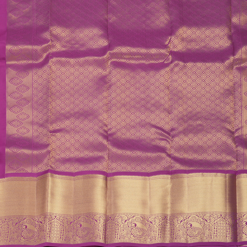 Hayagrivas Handloom Vadamalli Purple Kanjivaram Silk Saree KBF511F4-1