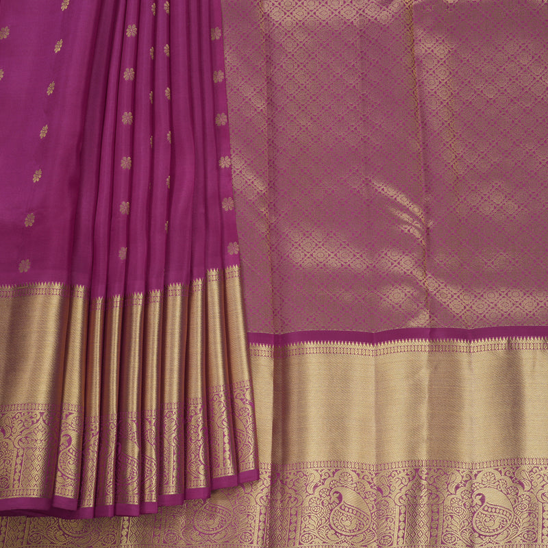 Hayagrivas Handloom Vadamalli Purple Kanjivaram Silk Saree KBF511F4-1