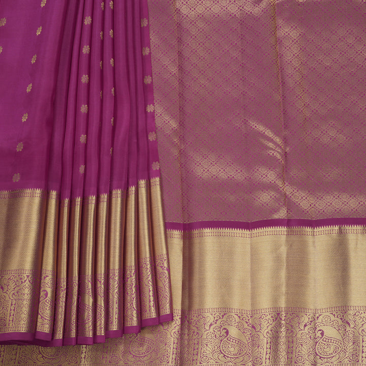 Hayagrivas Handloom Vadamalli Purple Kanjivaram Silk Saree KBF511F4-1