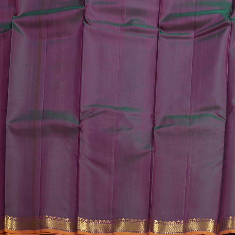 Hayagrivas Handloom Orangish-Pink Kanjivaram Silk Saree KBF512F2-1