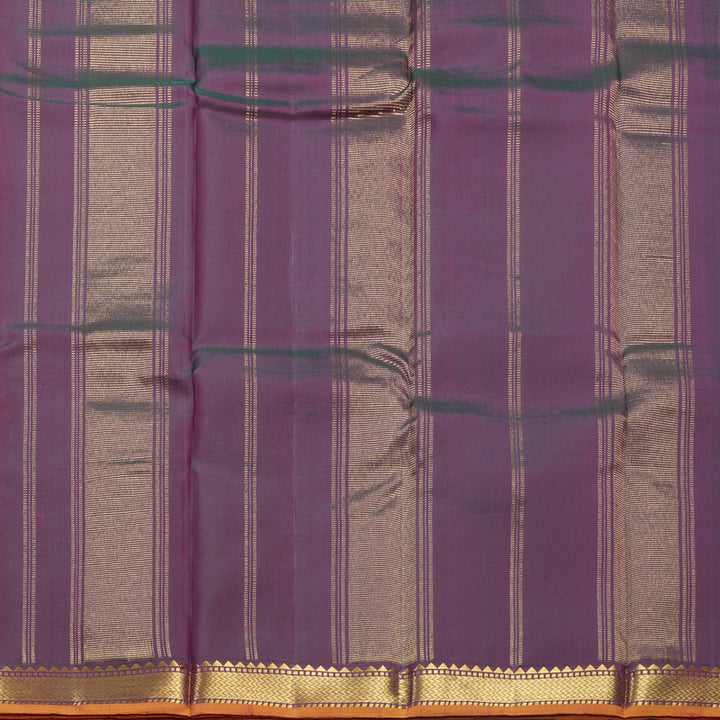 Hayagrivas Handloom Orangish-Pink Kanjivaram Silk Saree KBF512F2-1