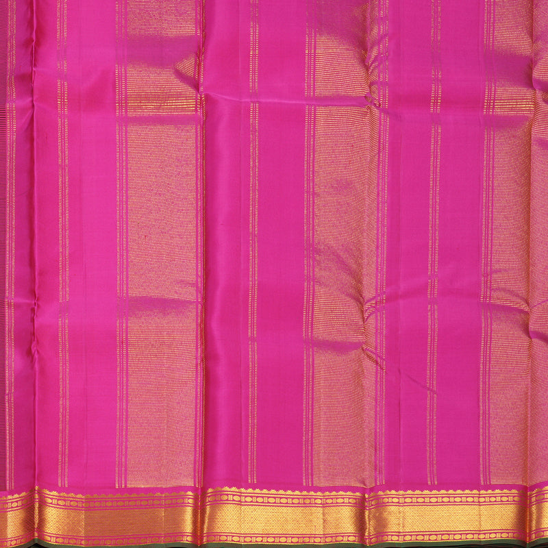 Hayagrivas Handloom Maroon Kanjivaram Silk Saree with Pink Border KBF512F3-6