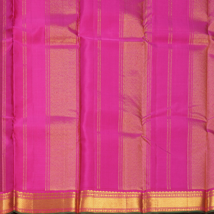 Hayagrivas Handloom Maroon Kanjivaram Silk Saree with Pink Border KBF512F3-6