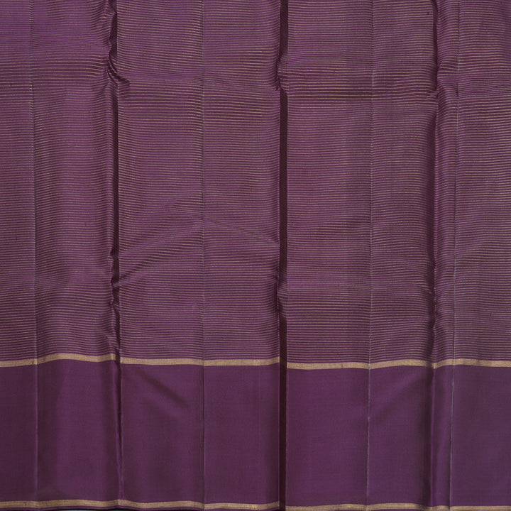 Hayagrivas Handloom Honey Shade Kanjivaram Silk Saree with Dark Purple Border KBF515G2-2