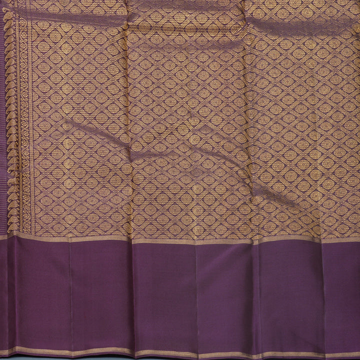 Hayagrivas Handloom Honey Shade Kanjivaram Silk Saree with Dark Purple Border KBF515G2-2