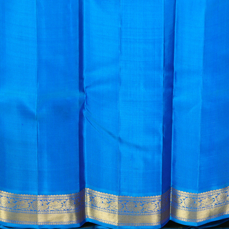 Hayagrivas Handloom Purple Kanjivaram Silk Saree with Ananda Blue Border KBF515G4-1
