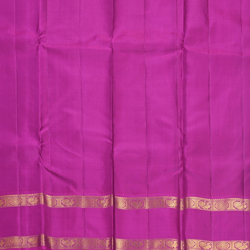 Hayagrivas Handloom Dark Purple Kanjivaram Silk Saree with Magenta Border KBF515G5-3