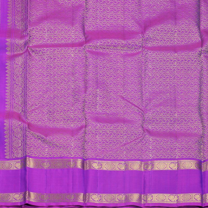 Hayagrivas Handloom Mayilkazhuthu Kanjivaram Silk Saree with Purple Border KBF515G5-5