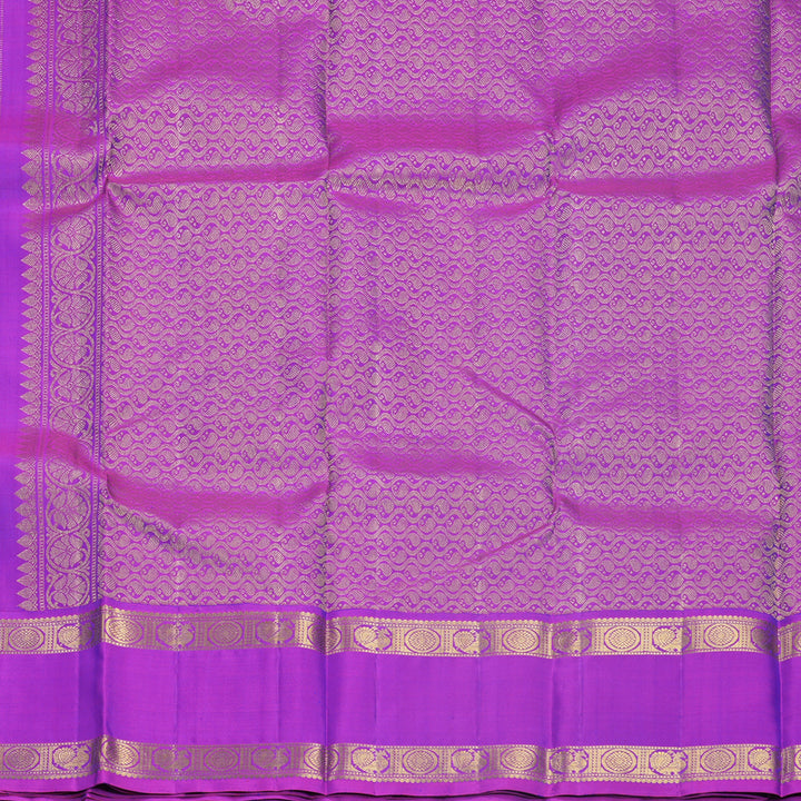 Hayagrivas Handloom Mayilkazhuthu Kanjivaram Silk Saree with Purple Border KBF515G5-5