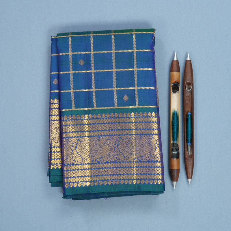 Hayagrivas Handloom Mayilkazhuthu Kanjivaram Silk Saree KBF515G6-3