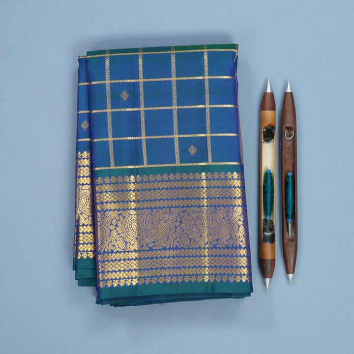 Hayagrivas Handloom Mayilkazhuthu Kanjivaram Silk Saree KBF515G6-3
