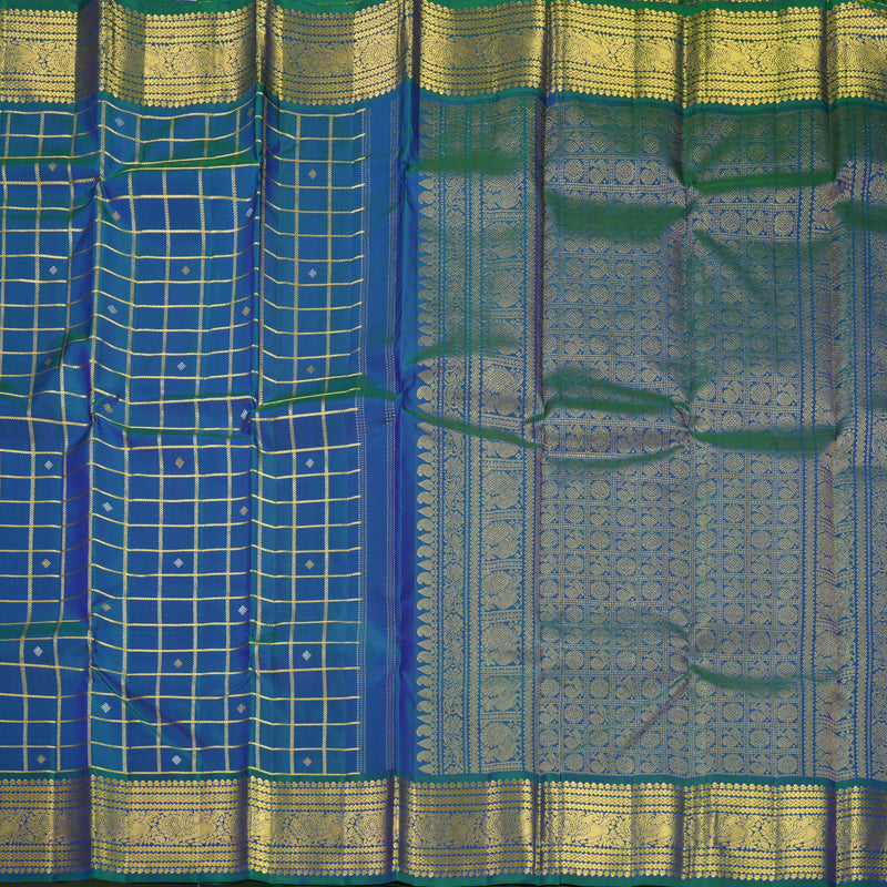 Hayagrivas Handloom Mayilkazhuthu Kanjivaram Silk Saree KBF515G6-3