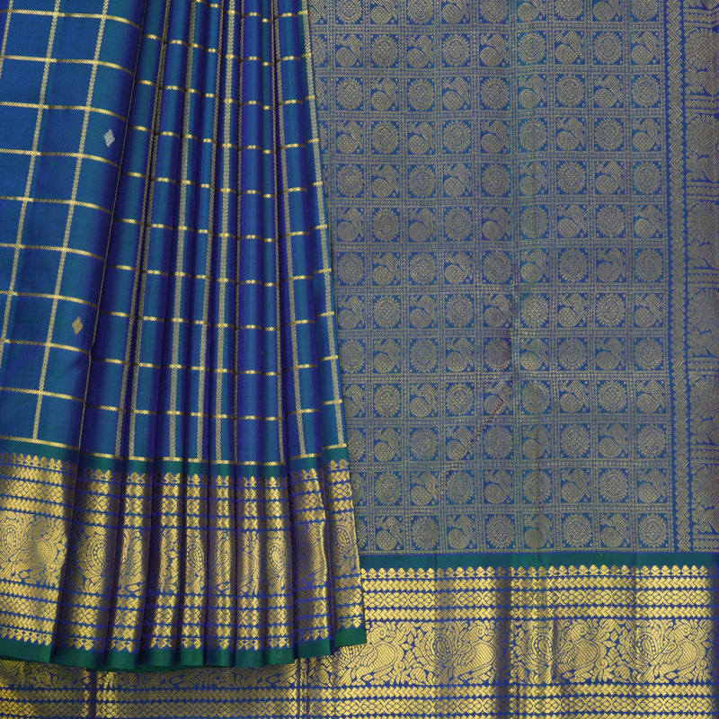 Hayagrivas Handloom Mayilkazhuthu Kanjivaram Silk Saree KBF515G6-3
