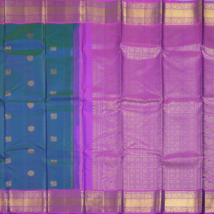 Hayagrivas Handloom Mayilkazhuthu Kanjivaram Silk Saree with Purple Border KBF515G6-8