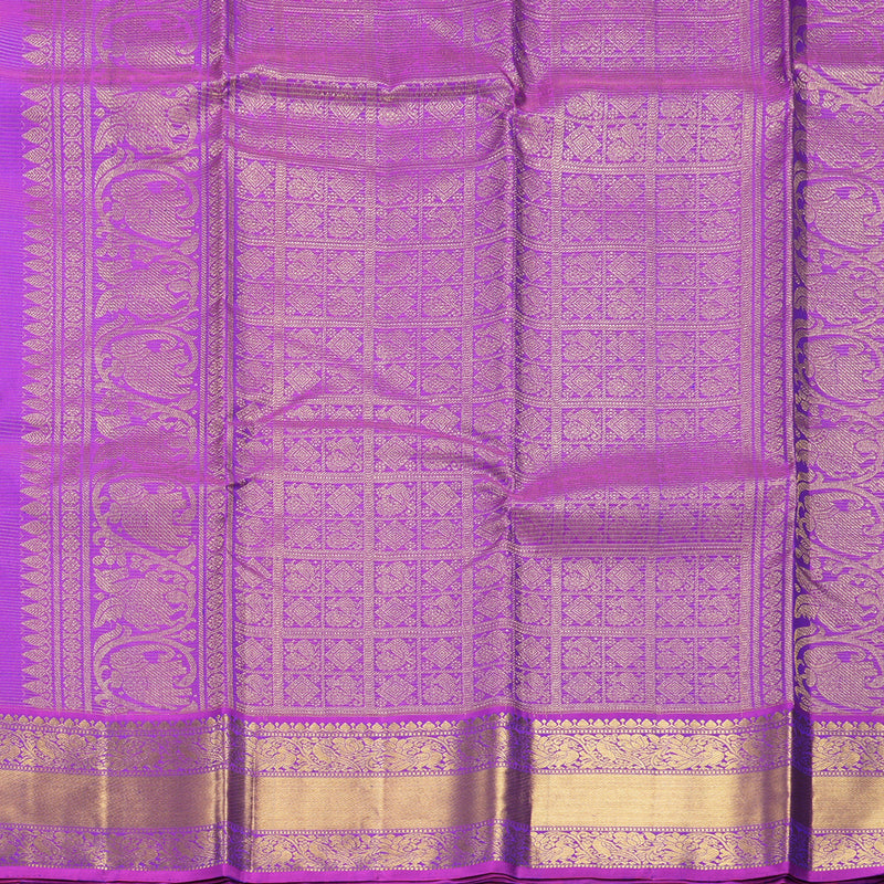 Hayagrivas Handloom Mayilkazhuthu Kanjivaram Silk Saree with Purple Border KBF515G6-8