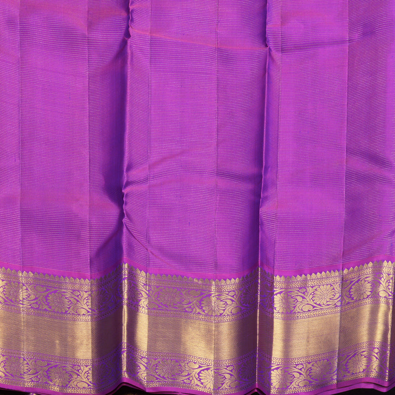 Hayagrivas Handloom Mayilkazhuthu Kanjiaram Silk Saree with Purple Border KBF515G7-1