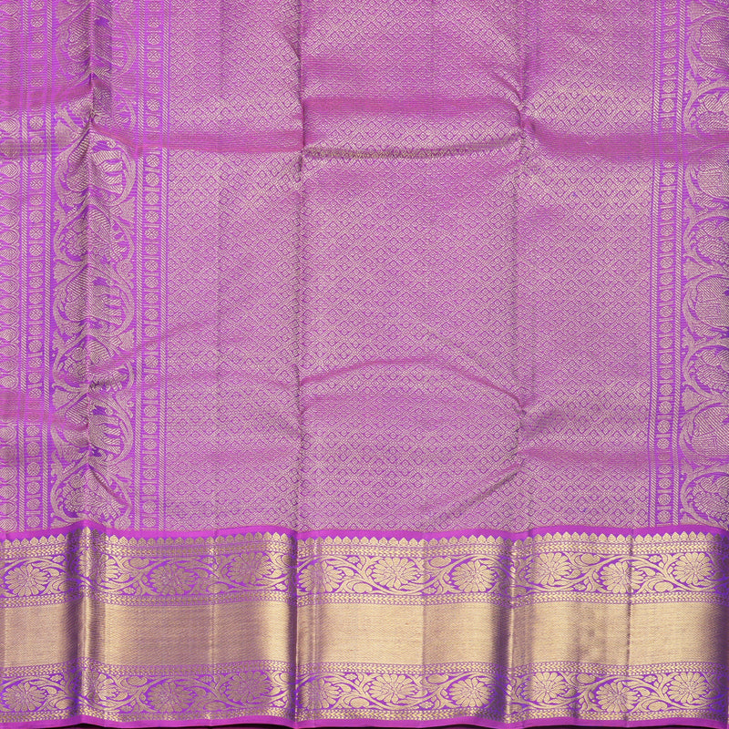 Hayagrivas Handloom Mayilkazhuthu Kanjiaram Silk Saree with Purple Border KBF515G7-1