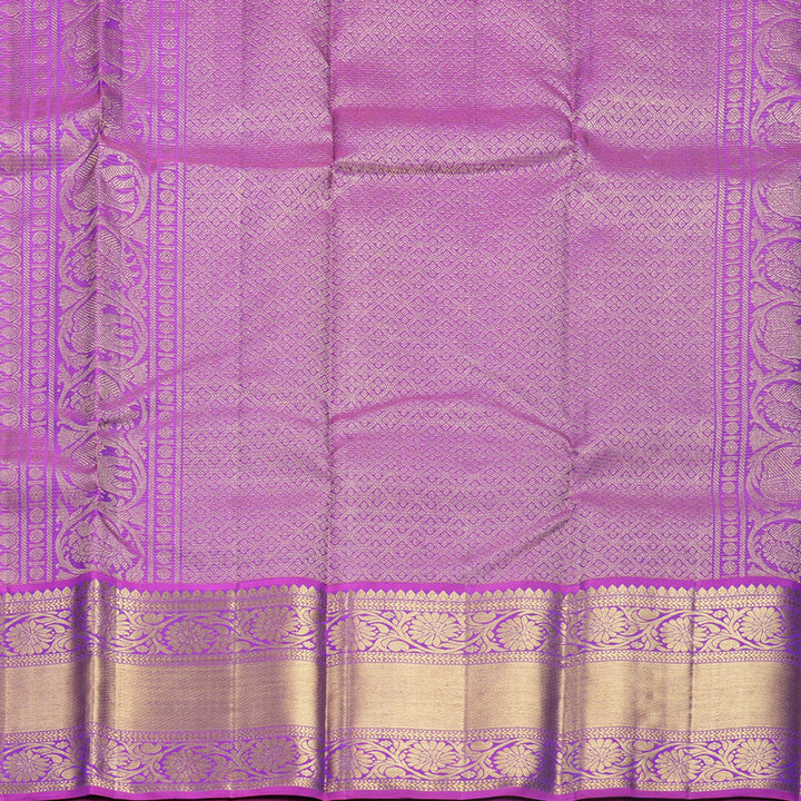 Hayagrivas Handloom Mayilkazhuthu Kanjiaram Silk Saree with Purple Border KBF515G7-1