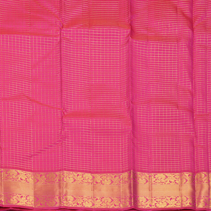 Hayagrivas Handloom Rani Pink Kanjivaram Silk Saree KBF515G7-5