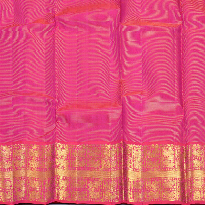 Hayagrivas Handloom Mayilkazhuthu Kanjivaram Silk Saree with Pink Border KBF515G9-2