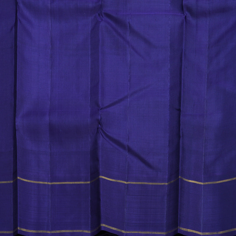 Hayagrivas Handloom Ice Blue Kanjivaram Silk Saree with Purplish-Blue Border KBF516G1-1