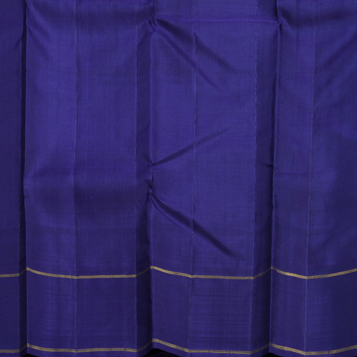 Hayagrivas Handloom Ice Blue Kanjivaram Silk Saree with Purplish-Blue Border KBF516G1-1