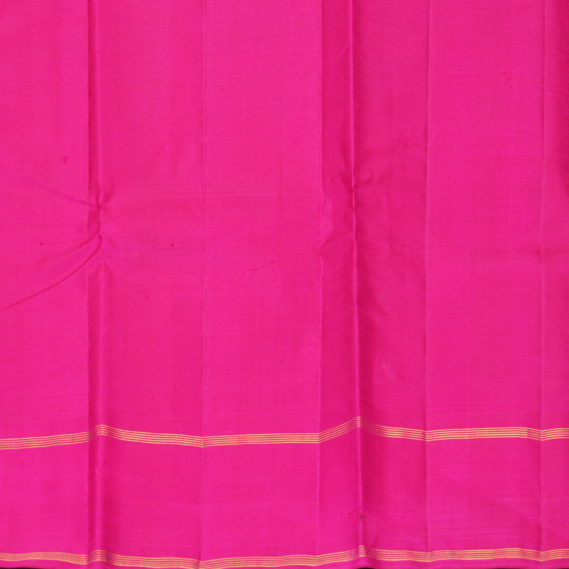 Hayagrivas Handloom Lime Green Kanjivaram Silk Saree with Rani Pink Border KBF516G1-3