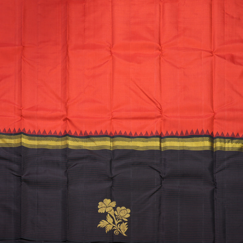 Hayagrivas Handloom Red Kanjivaram Silk Saree KBF516G10-1