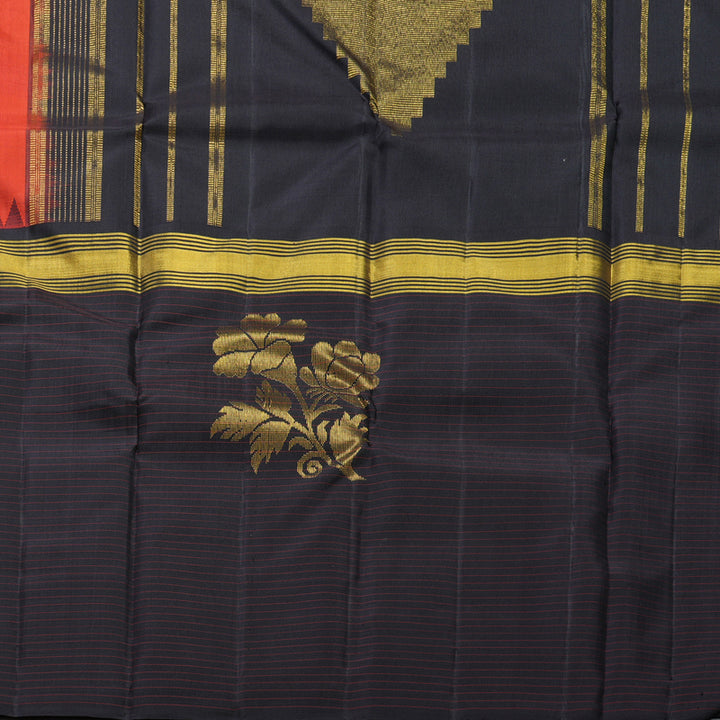 Hayagrivas Handloom Red Kanjivaram Silk Saree KBF516G10-1