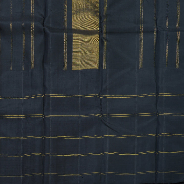 Hayagrivas Handloom Red Kanjivaram Silk Saree with Black Border KBF516G3-3