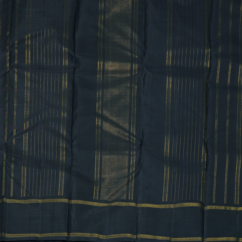 Hayagrivas Handloom Pink &amp; White Checks Kanjivaram Silk Saree with Black Border KBF516G4-1