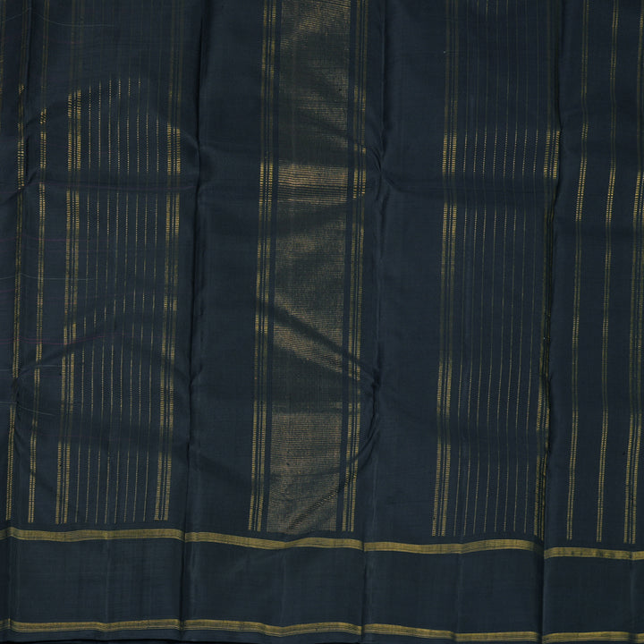 Hayagrivas Handloom Pink &amp; White Checks Kanjivaram Silk Saree with Black Border KBF516G4-1