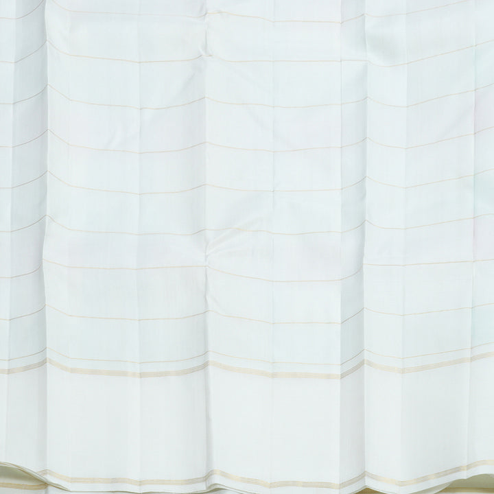 Hayagrivas Handloom Multicolour Checks Kanjivaram Silk Saree with Ganga Jamuna Border KBF516G4-2