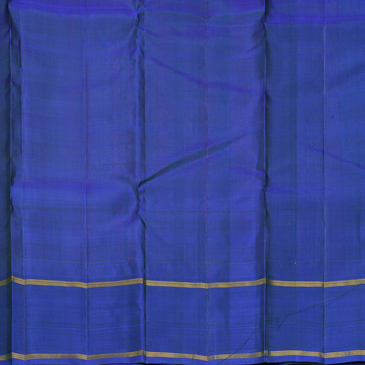 Hayagrivas Handloom Pink &amp; Half-White Checks Kanjivaram Silk Saree with Mayilkazhuthu Border KBF516G4-3