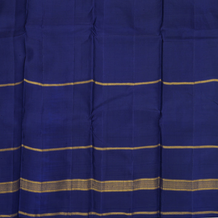 Hayagrivas Handloom Bright Teal Kanjivaram Silk Saree with Dark Blue Border KBF516G5-1