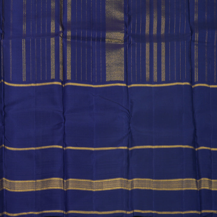Hayagrivas Handloom Bright Teal Kanjivaram Silk Saree with Dark Blue Border KBF516G5-1