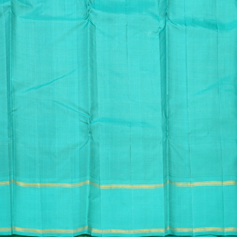 Hayagrivas Handloom Purple Kanjivaram Silk Saree with Bright Teal Border KBF516G6-2