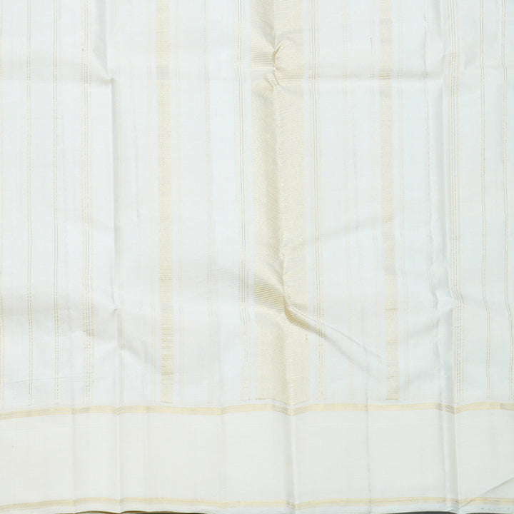 Hayagrivas Handloom Multicolour Checks Kanjivaram Silk Saree with Half-White Border KBF516G6-4