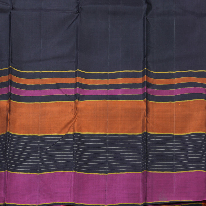 Hayagrivas Handloom Beige Kanjivaram Silk Saree with Multicolour Border KBF516G7-1