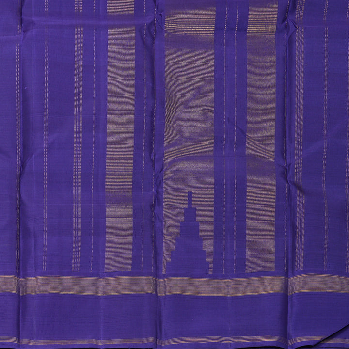 Hayagrivas Handloom Multicolour Checks Kanjivaram Silk Saree with Royal Blue Border KBF517G1-2