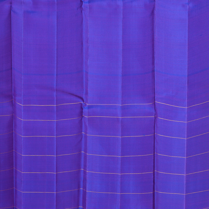 Hayagrivas Handloom Multicolour Checks Kanjivaram Silk Saree with Purplish-Blue Border KBF518G2-1