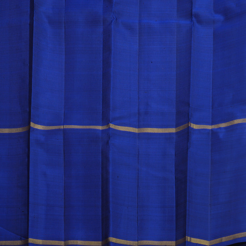 Hayagrivas Handloom Yellow &amp; Blue (Zasa Zasa Kattam) Kanjivaram Silk Saree with Royal Blue Border KBF518G2-4