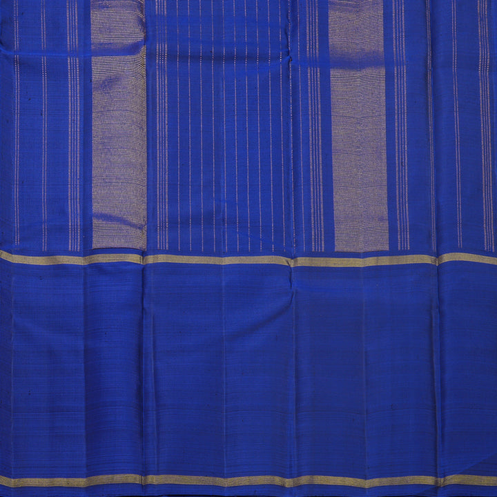 Hayagrivas Handloom Yellow &amp; Blue (Zasa Zasa Kattam) Kanjivaram Silk Saree with Royal Blue Border KBF518G2-4