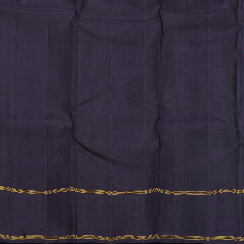 Hayagrivas Handloom Multicolour Checks Kanjivaram Silk Saree with Deep Jamun Border KBF518G4-1