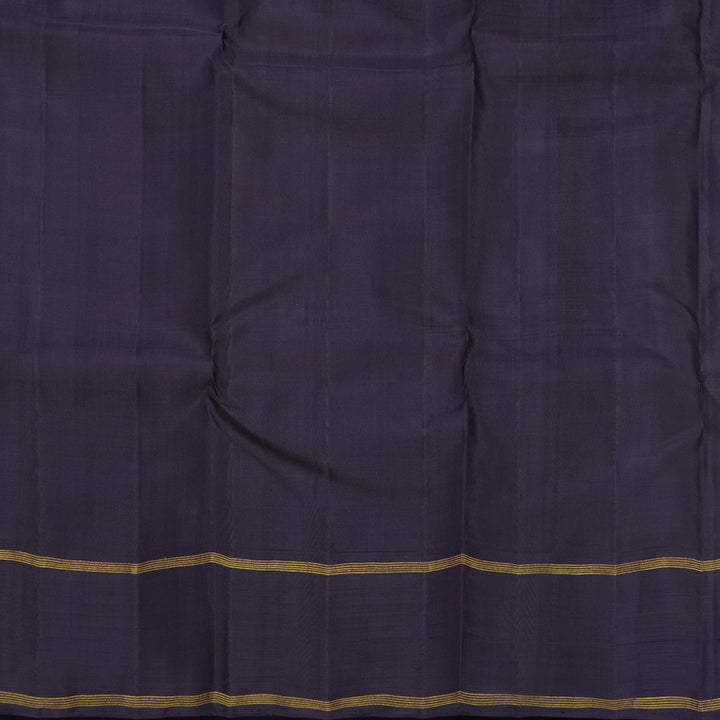 Hayagrivas Handloom Multicolour Checks Kanjivaram Silk Saree with Deep Jamun Border KBF518G4-1