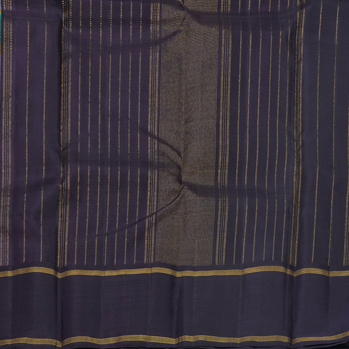 Hayagrivas Handloom Multicolour Checks Kanjivaram Silk Saree with Deep Jamun Border KBF518G4-1