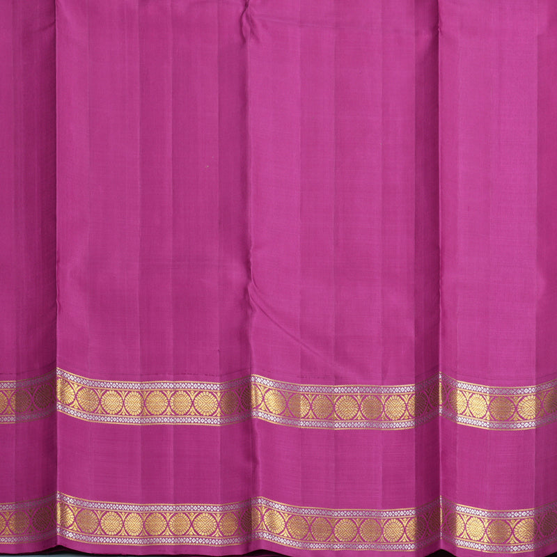 Hayagrivas Handloom Baby Pink Kanjivaram Silk Saree with Magenta-Pink Border KBF518G8-1