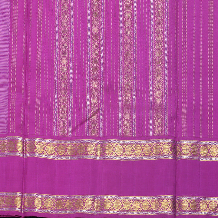 Hayagrivas Handloom Baby Pink Kanjivaram Silk Saree with Magenta-Pink Border KBF518G8-1